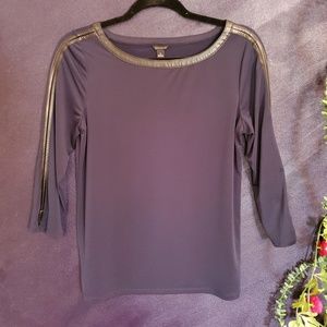 Ann Taylor Leather accented top